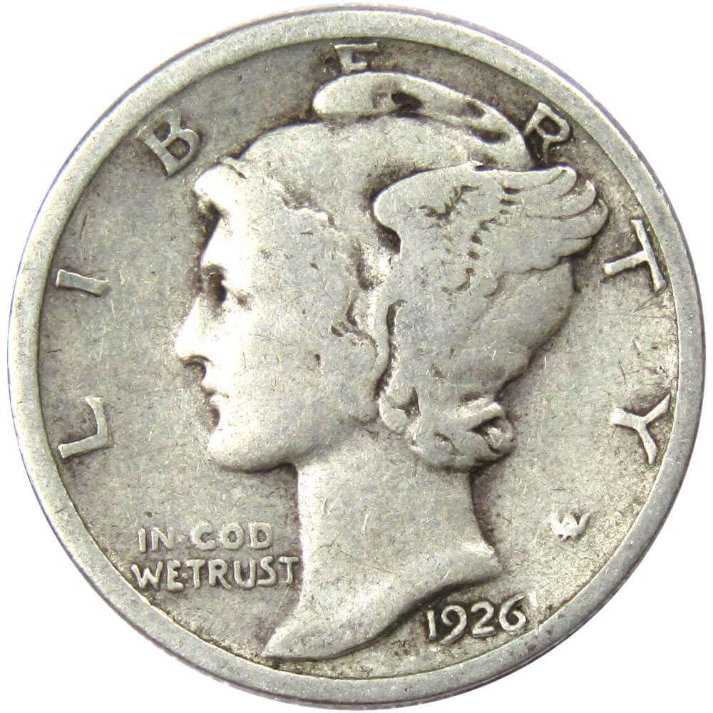 1926 Mercury Dime VG Very Good 90% Silver 10c US Coin Collectible