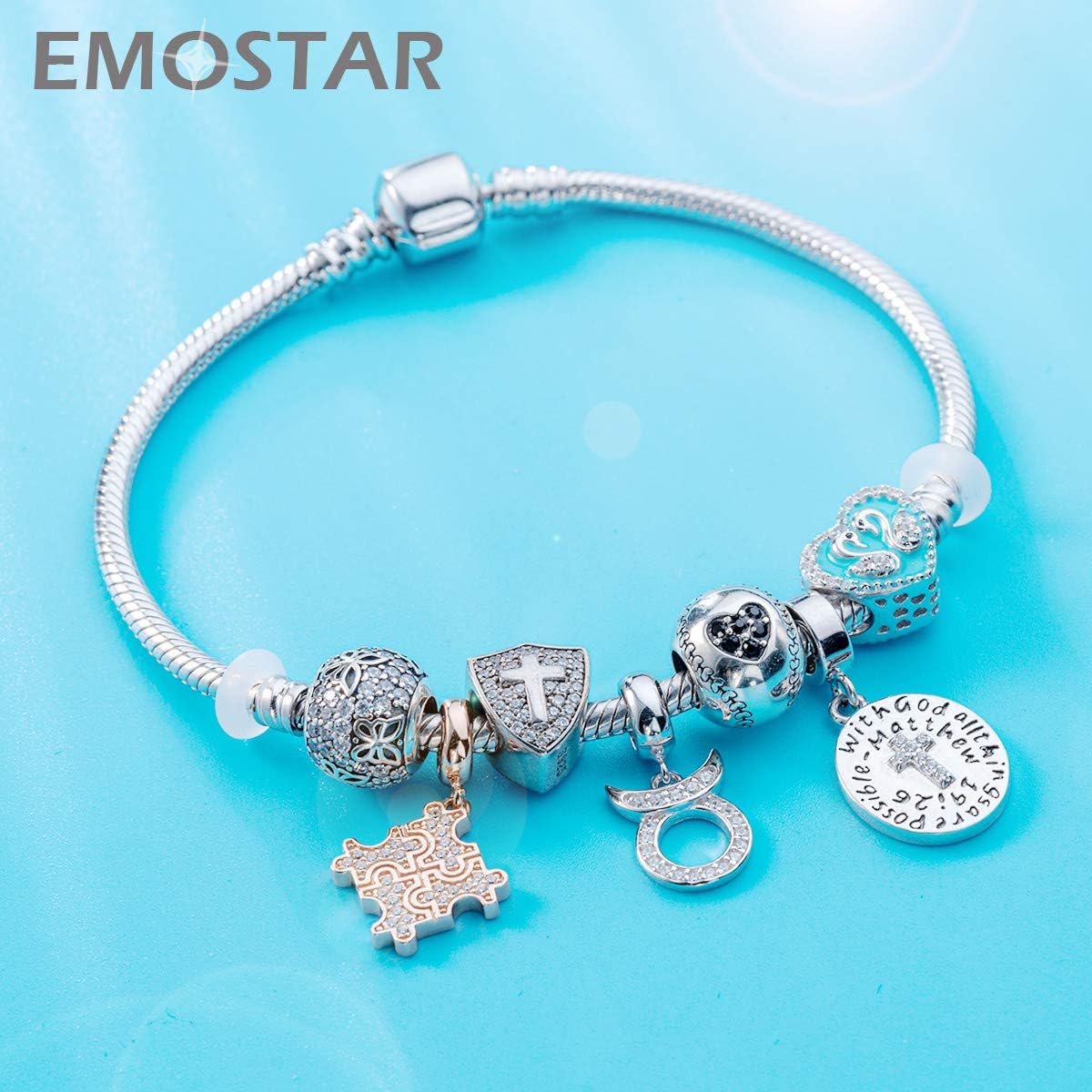 Wedding Theme Charms, 925 Sterling Silver Wedding Dress Ring Dangle, Butterfly, Bouquet Flower,Cheongsam,Fu Bag, "Just Married",Little Prince Beads fits Anniversary/Birthday/European DIY Bracelet