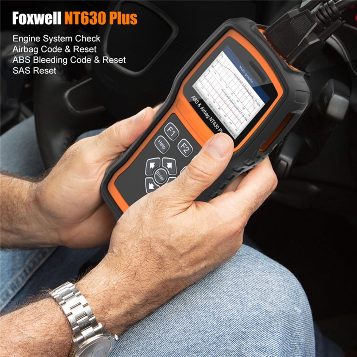 NT630 Plus OBD2 skaner samochodowy silnik ABS SRS poduszka powietrzna SAS EPB reset oleju ODB2 narzędzie diagnostyczne samochodu czytnik kodów skaner