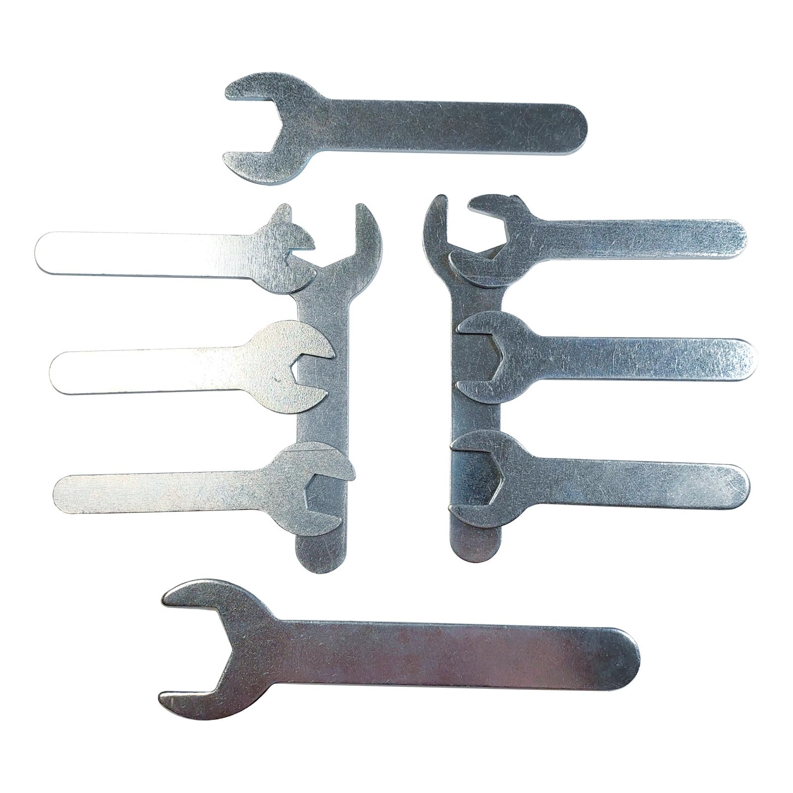 Singzhu 13 pcs Mini Wrench Set - Metric Spanner Set with Zinc Plating, Ideal for Emergency Camping, Children's Toys, and Furniture Assembly, Thin