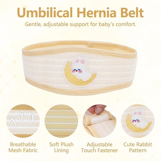 Cinturón para hernia umbilical de bebé con 3 almohadillas miniatura 2