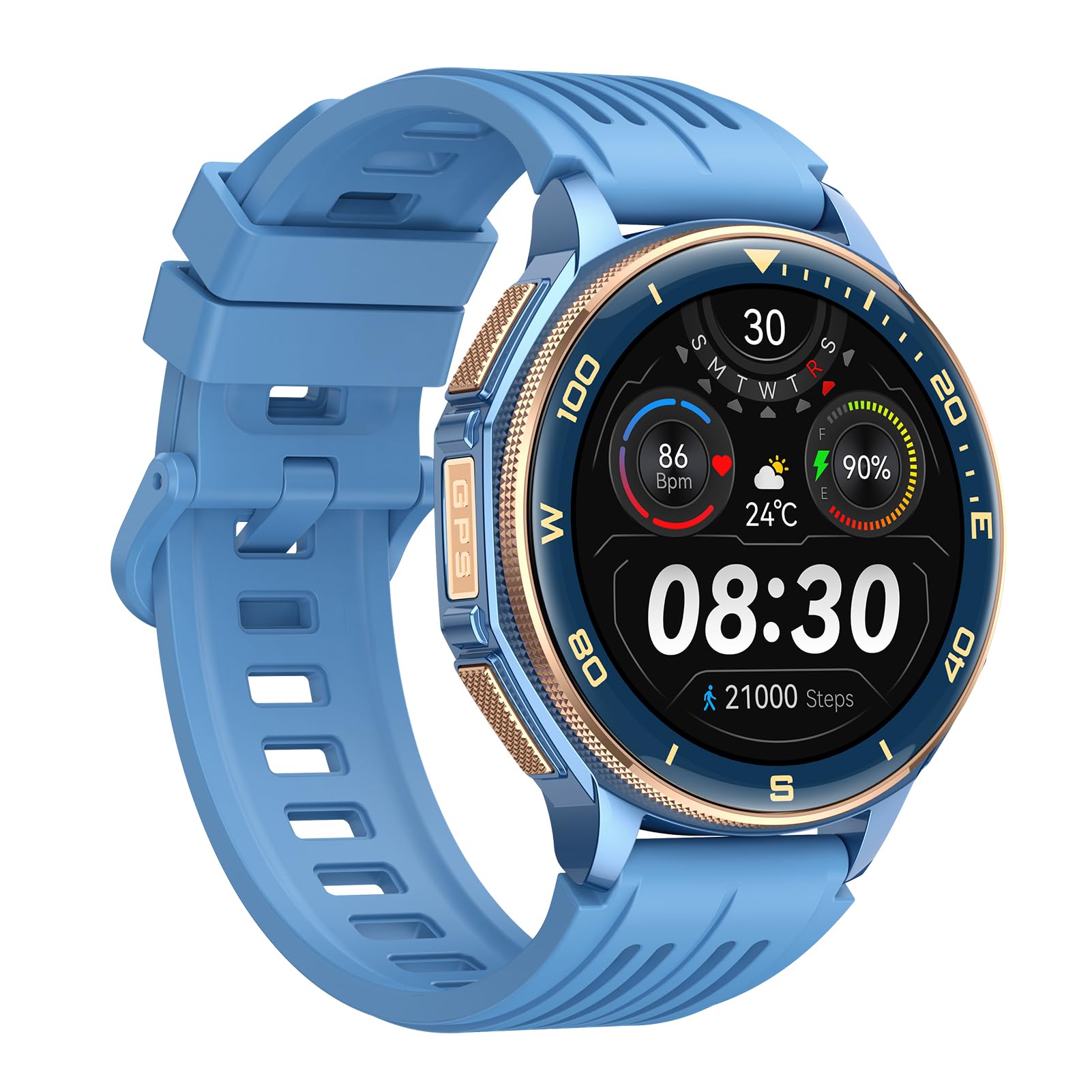 Matybobe Montre Connectée de Sport en Plein Air, 1,43 Pouces, Protection