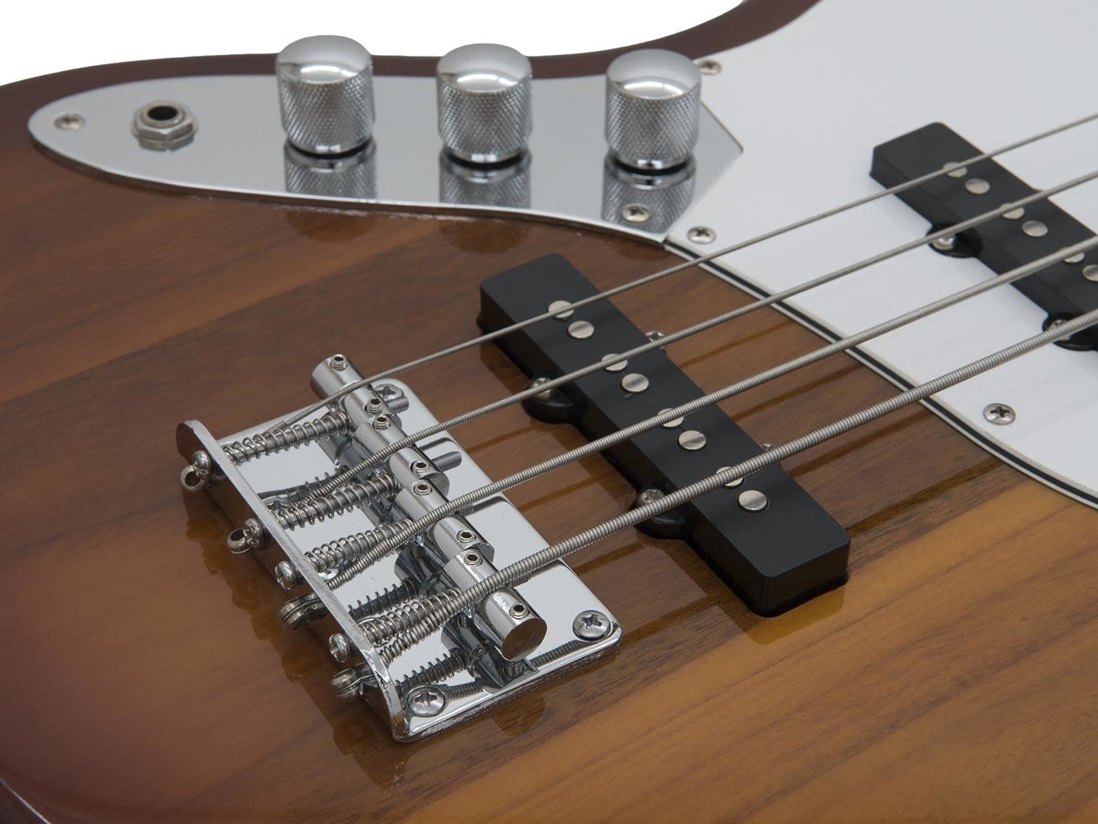 DIMAVERY JB-302 - Basso elettrico LH, sunburst | Basso elettrico per mancini