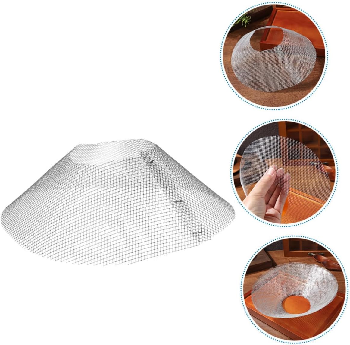 Cabilock 15pcs Efficient Oil Filtration Kitchen Ventilation Filter Range Hood Accessories Bowl-shaped Oil Catcher Net for Stove Fan