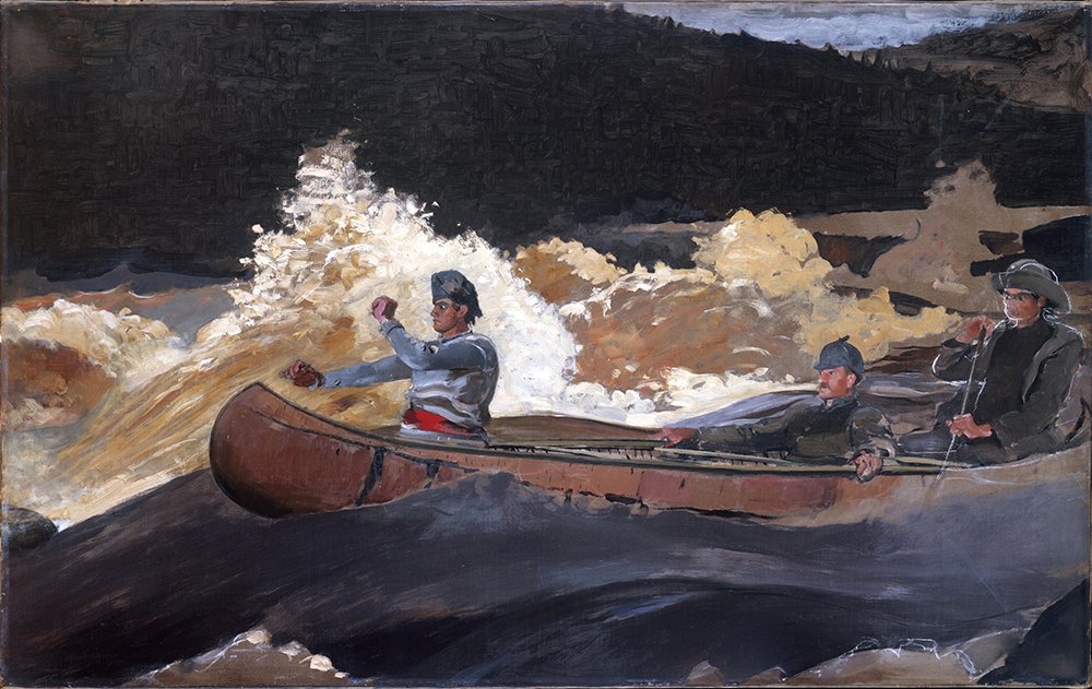 Affiche Shooting The Rapids Saguenay River Winslow Homer Cadre Noir