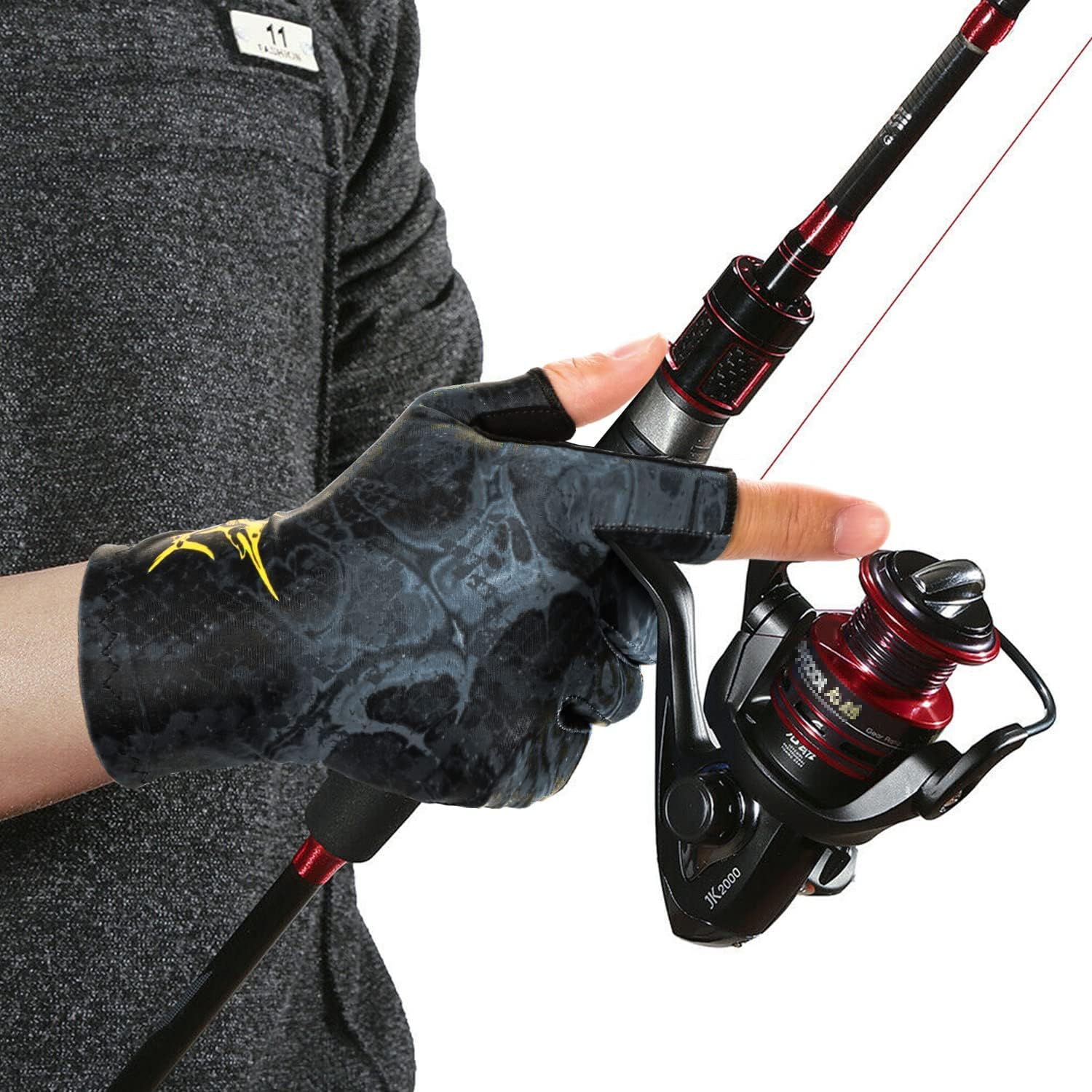 ACESHIP Fishing Gloves UPF50+ Fishing Gloves UV Protection Gloves Hunting Gloves Men Women for Outdoor, Rowing, Kayaking : Sports & Outdoors