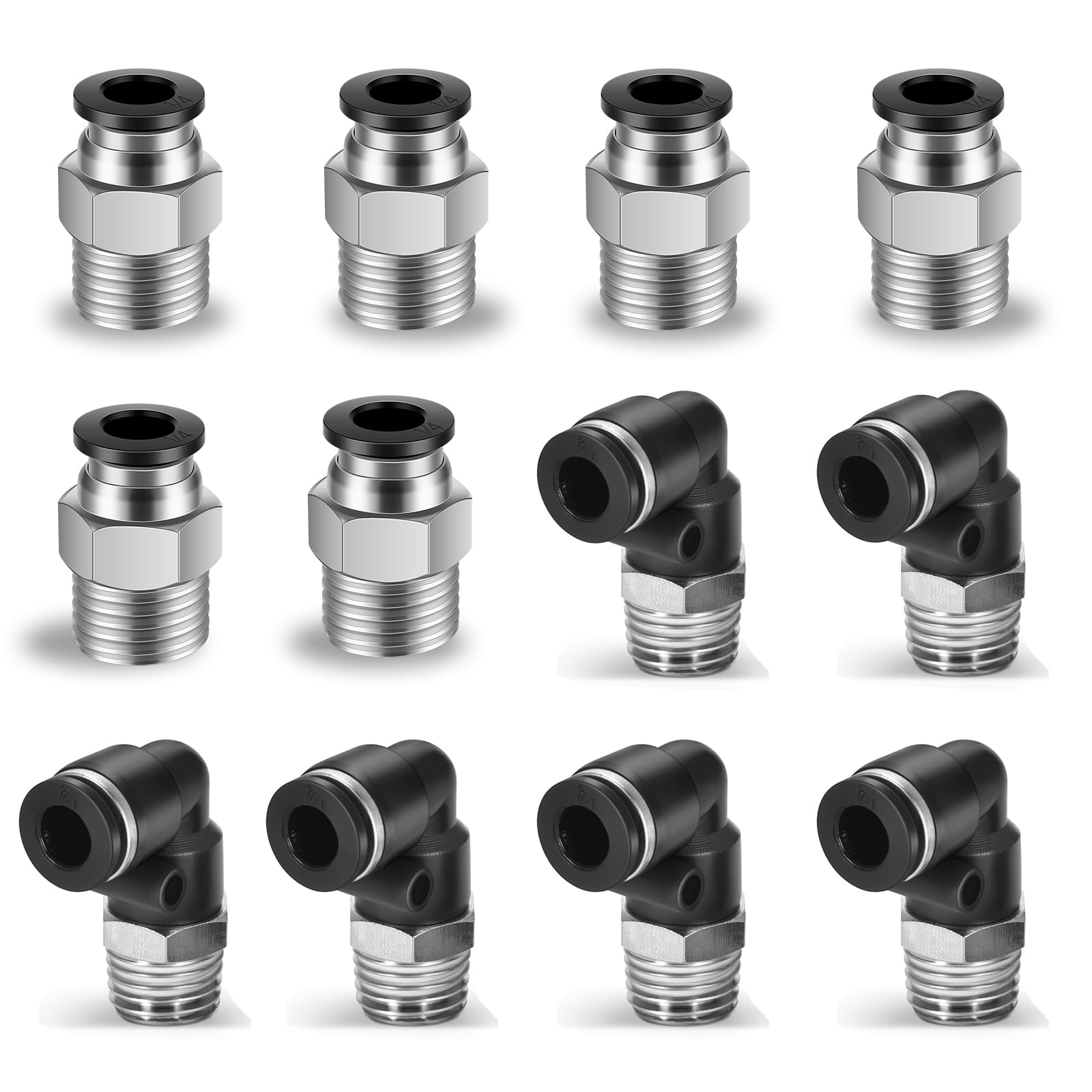 Raccord instantané 6.35 mm étanche anti-fuite CNAODUN pour tube pneumatique