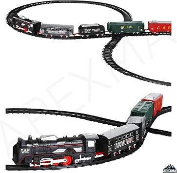 Oyuncak Işıklı Pilli Demiryolu Tren Seti 23 Parça - 3 Farklı Ray Modelli Yolcu Treni