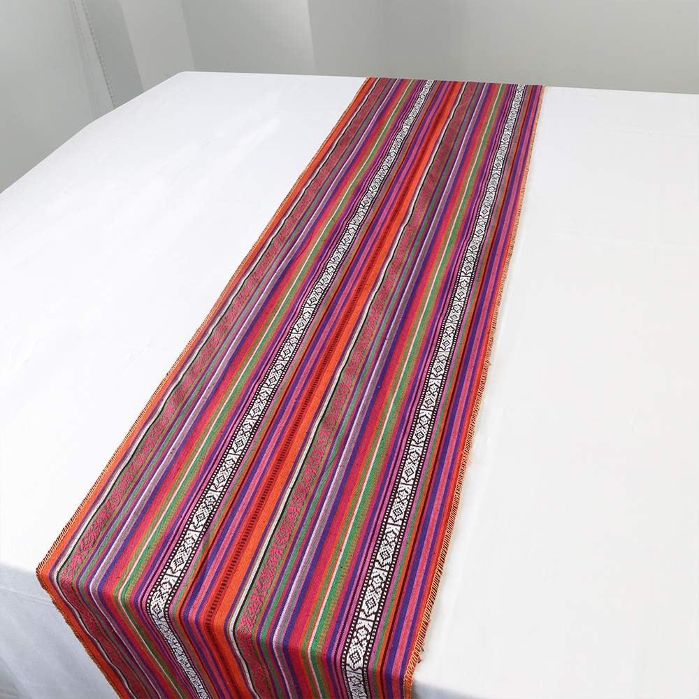 Koyal TRLYC Pack 6 14 x 108 inches Mexican Serape Table