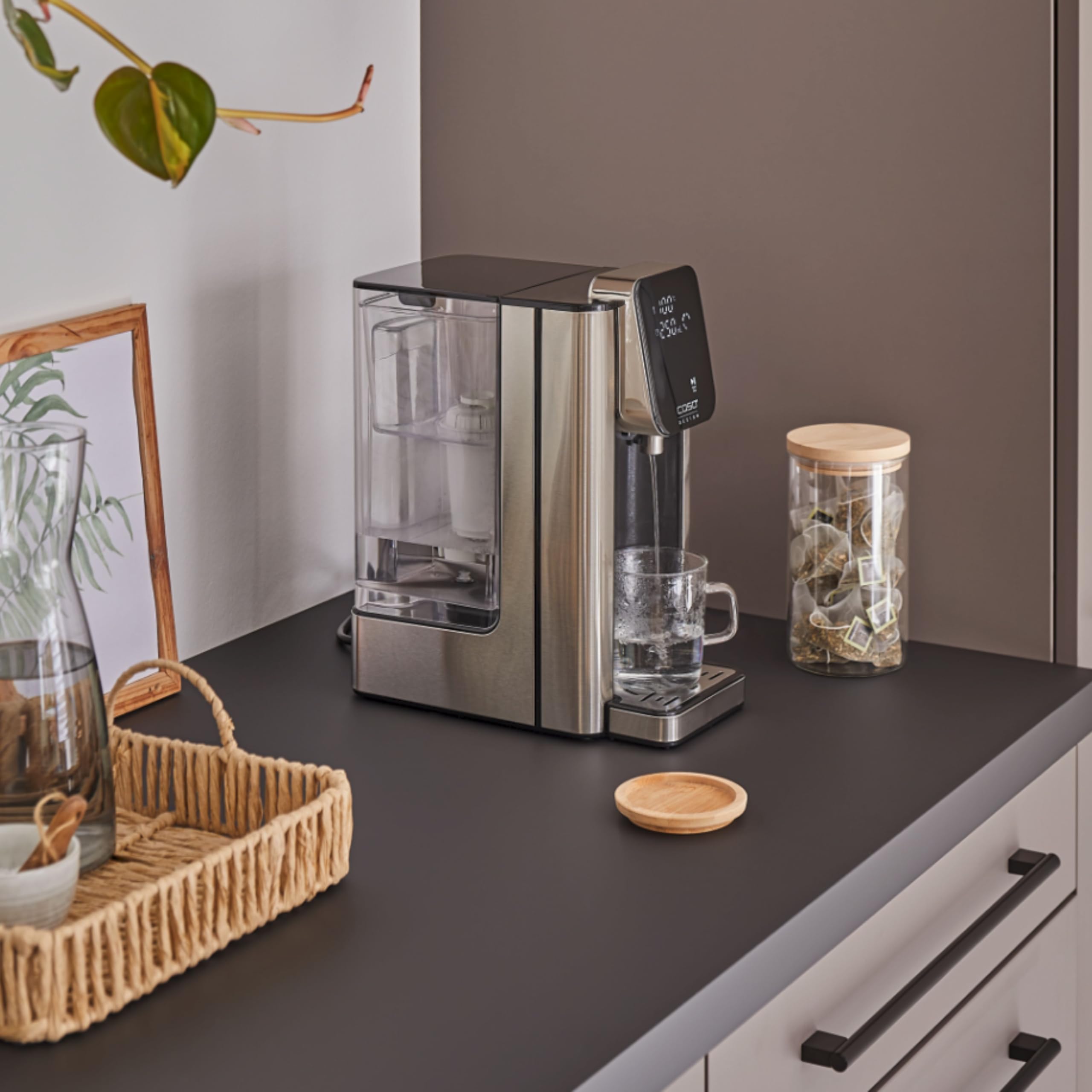 CASO HW 660 Distributeur d'eau chaude - de l'eau chaude en quelques secondes, économise jusqu'à 50% d'énergie, convient pour les aliments pour bébés, rappel de détartrage intégré