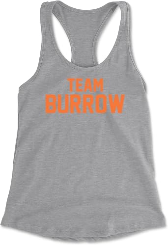 قميص Team Burrow Cincinnati Racerback للنساء، مقاس ناعم وجذاب