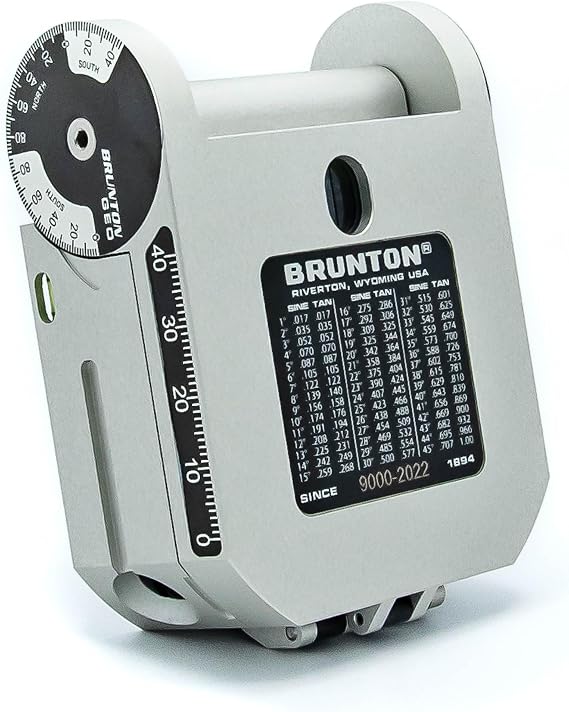 Brunton GeoTM Transit, Azimuth (0-360) Professional Geological Pocket Transit with Clinometer