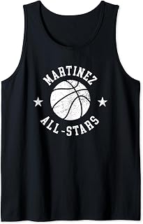Martinez Vintage All-Stars Retro 80s Basketball Tank Top
