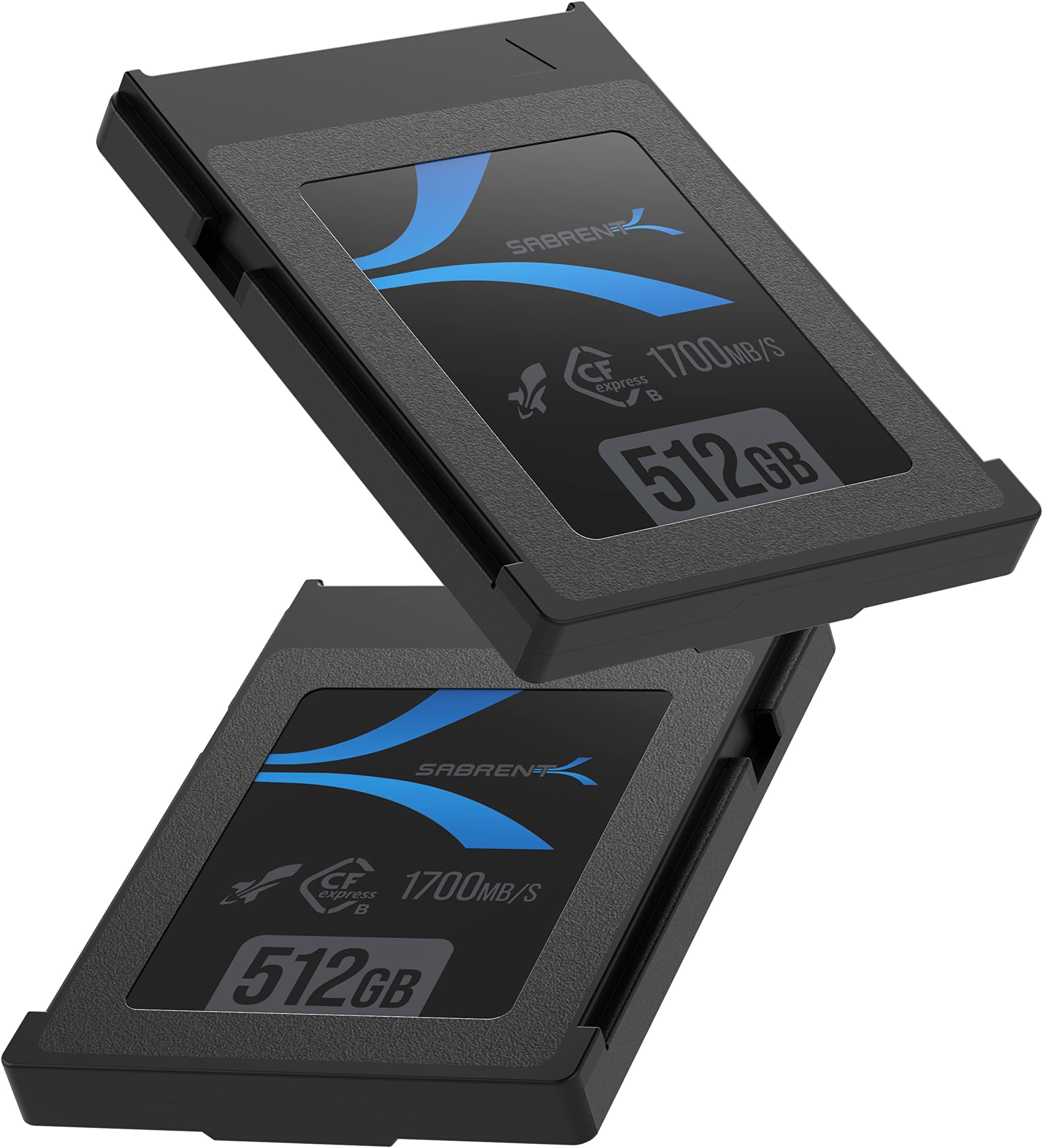SABRENT CFexpress Type B Memory Card 512gb (2 Pack) Rocket CFX, cf express high speed R1700MB/s W1500MB/s DSLR Cameras compatible for professional photographers, videographers (CF-XTBT-512X2)