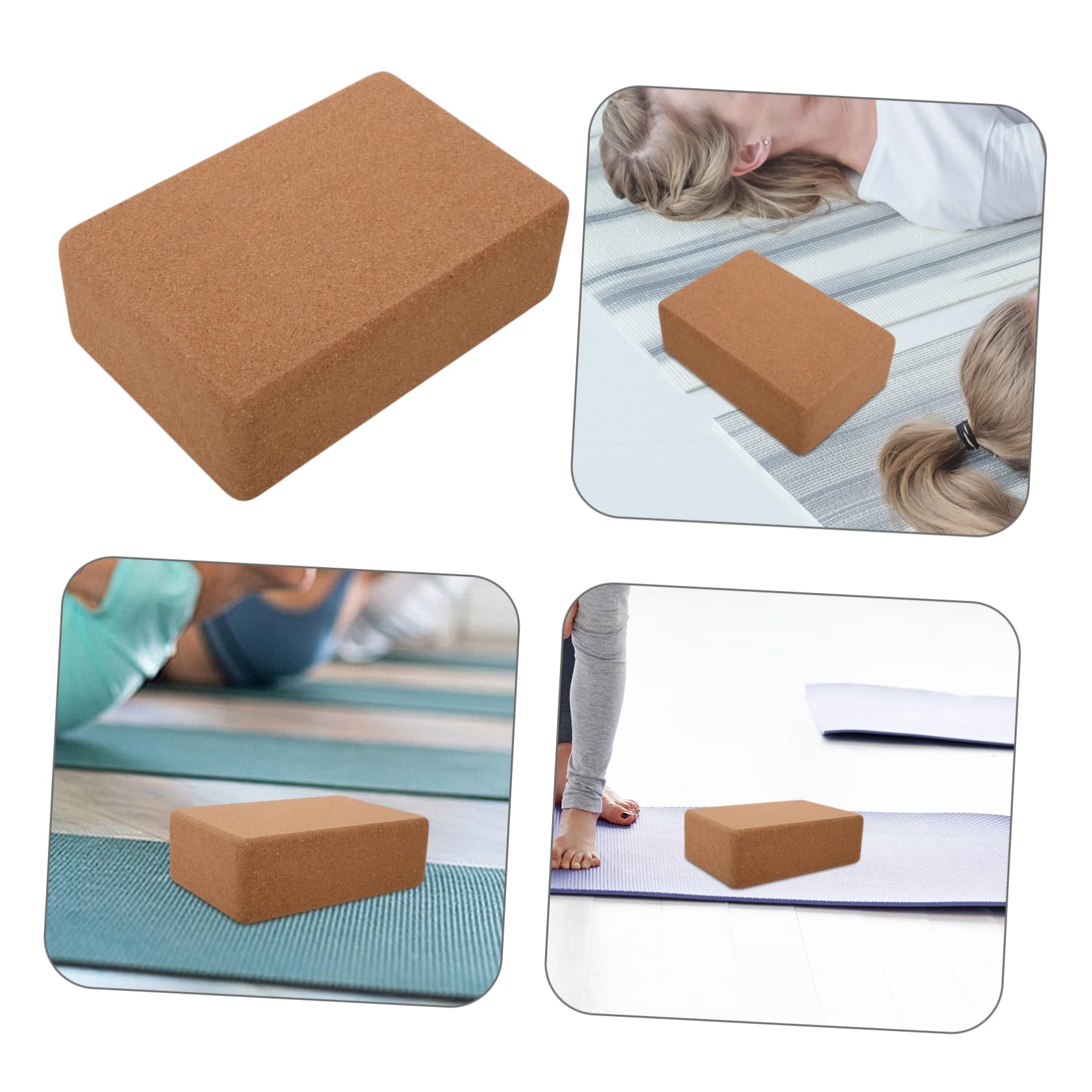 Toddmomy Bloque De Corcho Para Yoga Bloque Antideslizante Accesorio Multifuncional Para Fitness y Bailar