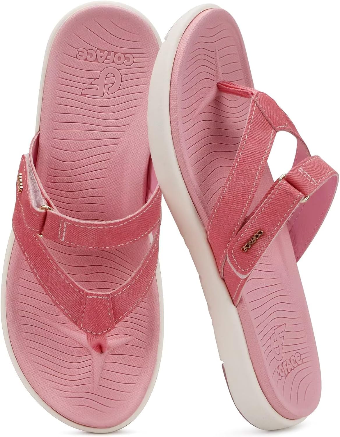 COFACE Womens Fashion Orthotic Flip Flops Ladies Slip On Lightweight Athletic Yoga Mat Cushion Thong Sandals With Comfortable Plantar Fasciitis Arch Support - Image 8