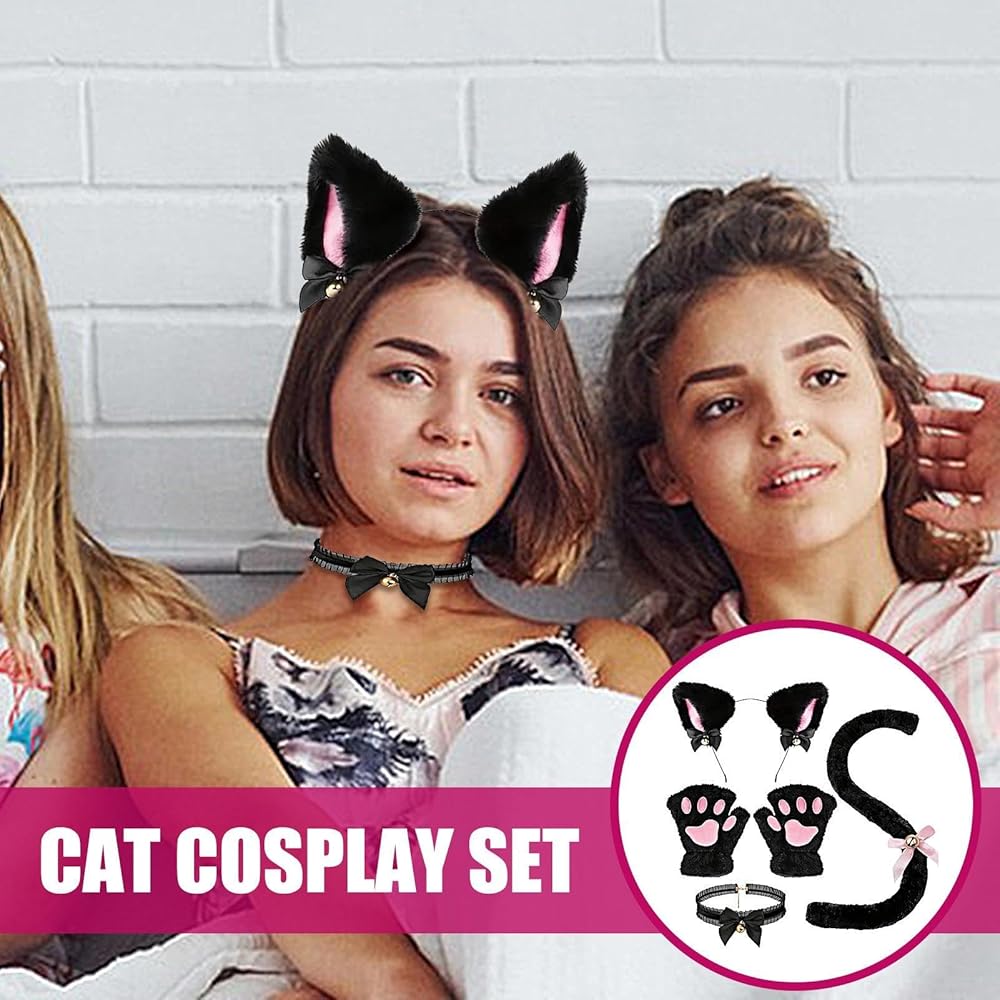 8点セット】猫耳天使コスチューム フリーサイズ ml-lz002 61iQ32G4zkL.jpg