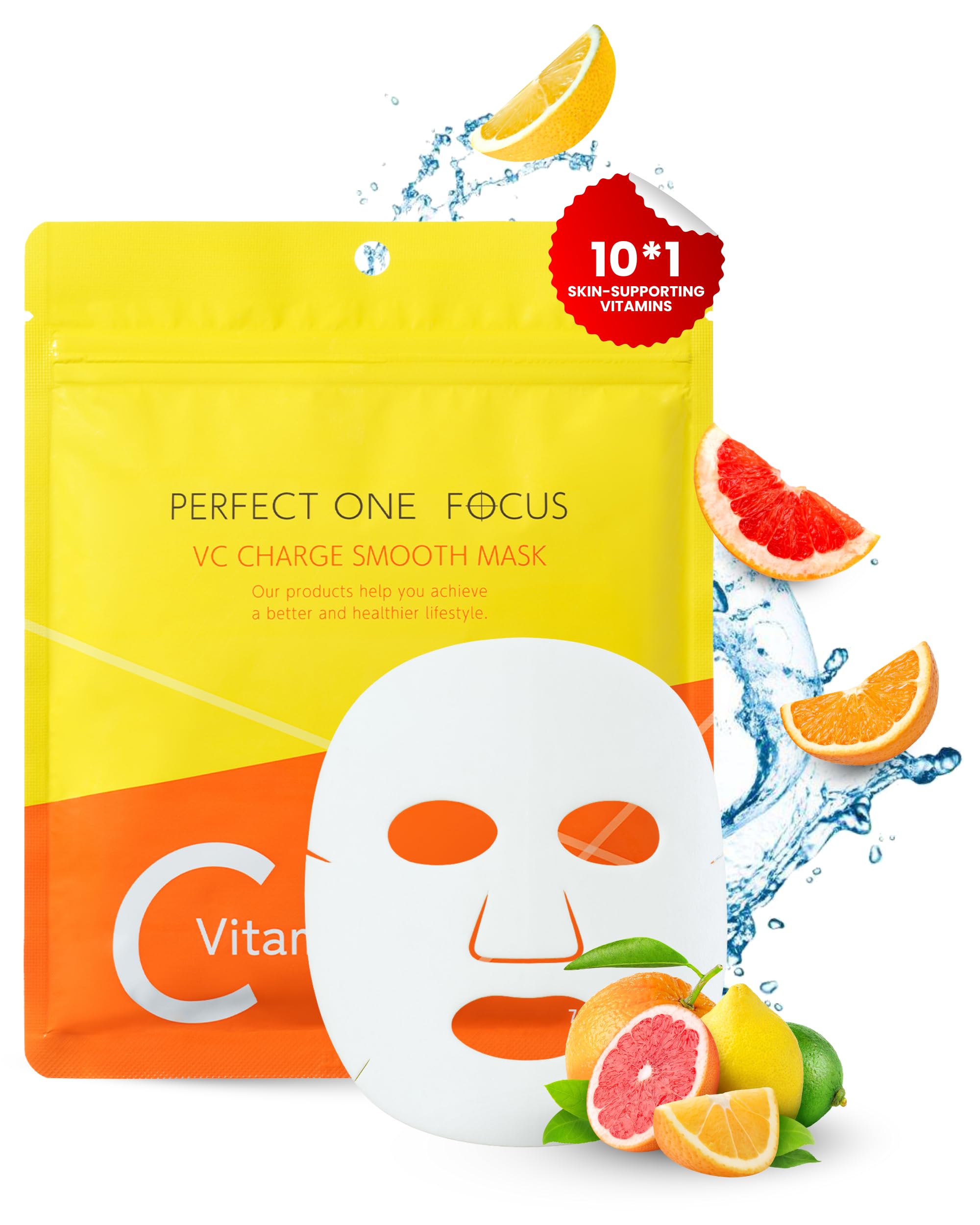 Amazon.com : PERFECT ONE FOCUS VC Charge Smooth Mask - Vitamin