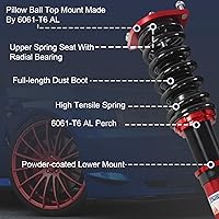 Vista 5 de JDMSPEED Nuevo Coilover completo Struts Amortiguadores Kit Suspensión Kit Rojo Reemplazo Para Mazda Miata 1989-2005