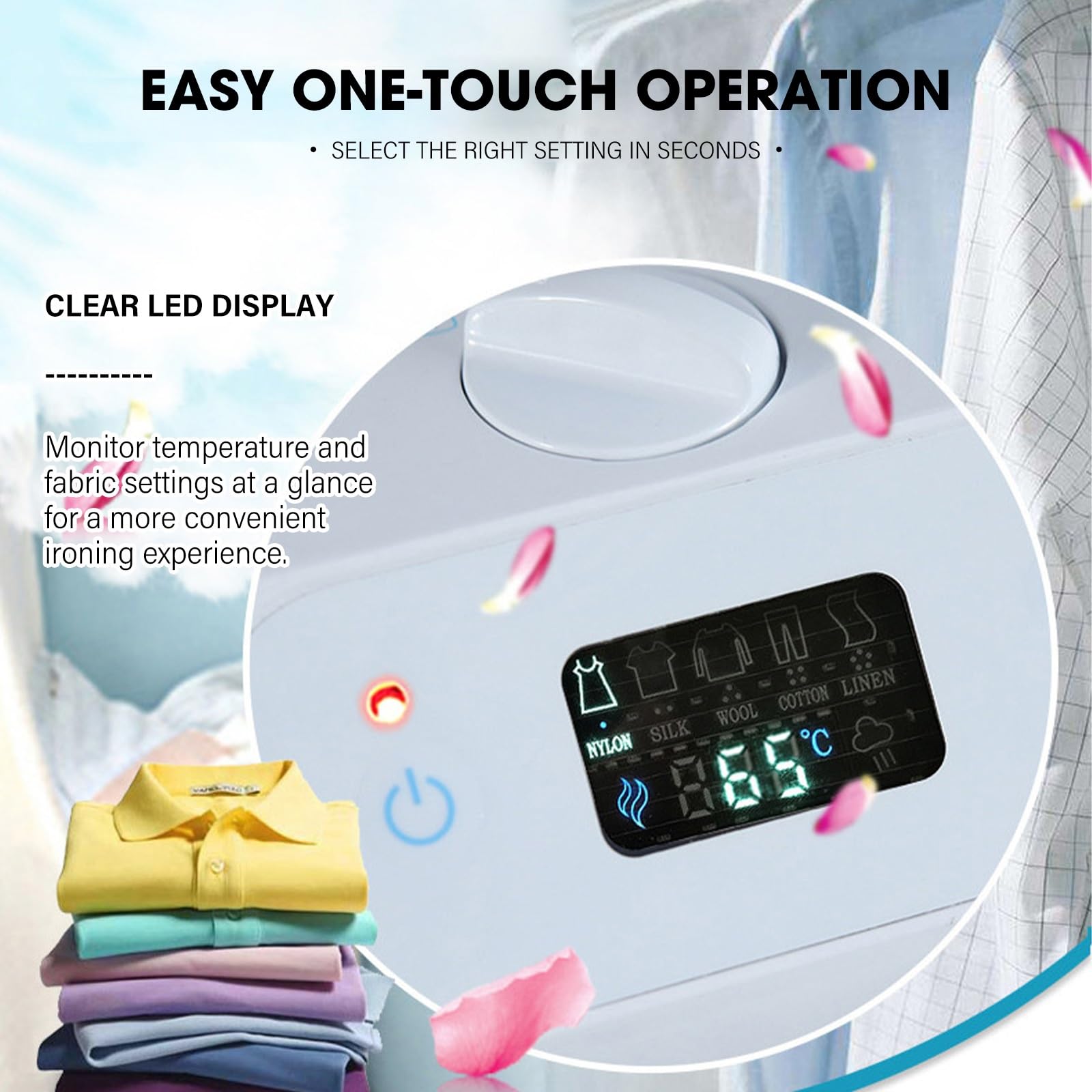 Acabado profesional de ropa, control inteligente de temperatura, tanque de agua de 300 ml, solución eficiente de mantenimiento de ropa para boutiques y hoteles
