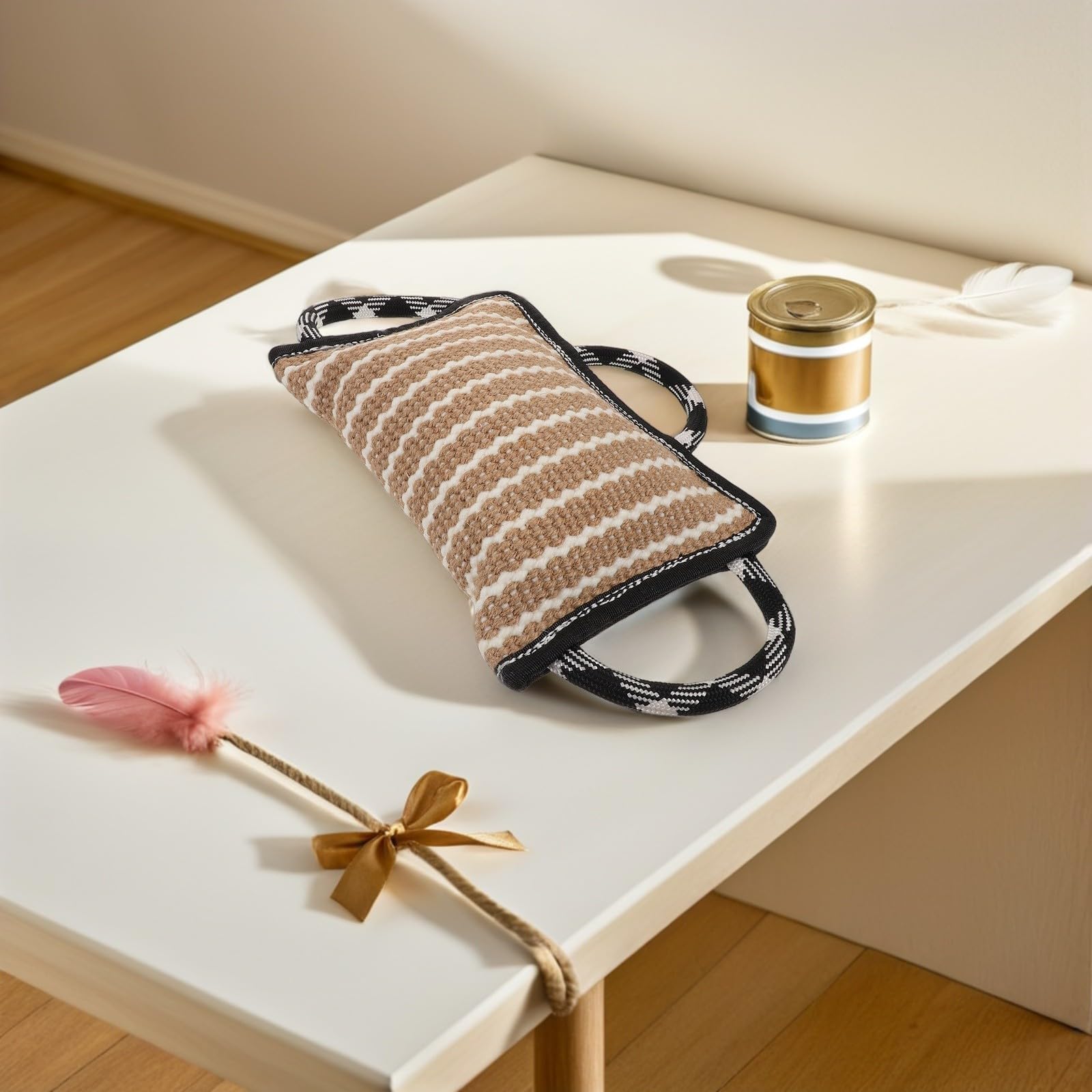 BETOOKY Juguete para Perros de Tira y Afloja de Lino, Almohada para Morder, Resistente a Mordidas, Entrenamiento Canino, Juego Interactivo, para Cachorro y Perro