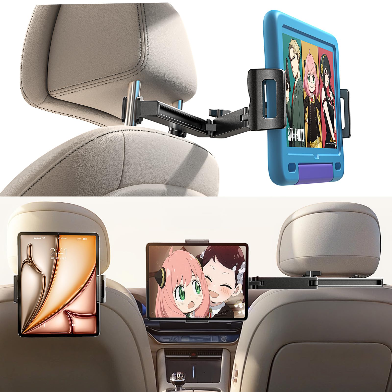 Amazon.co.jp: 【2025スライドレール設計】LISEN 車 タブレット