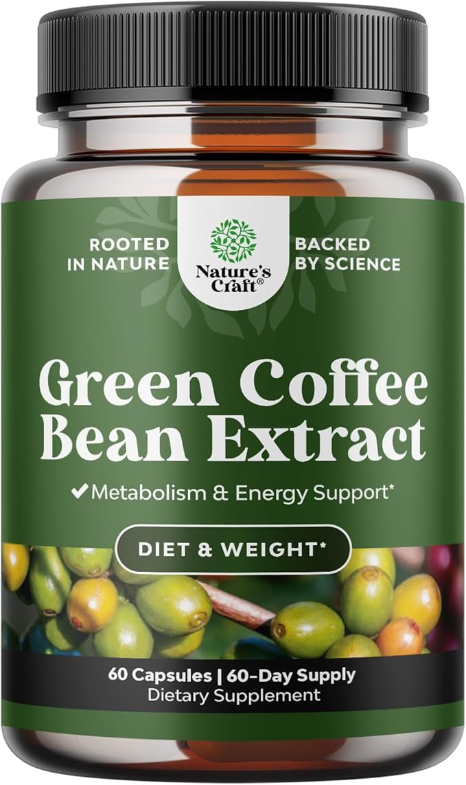 Pure Green Coffee Bean Extract 800 mg Green Coffee Extract Caffeine Energy Pills