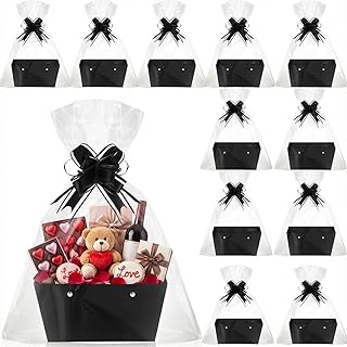 Colarr 12 Pack Baskets for Gifts Empty Bulk Kraft Empty Gift Basket Kit with