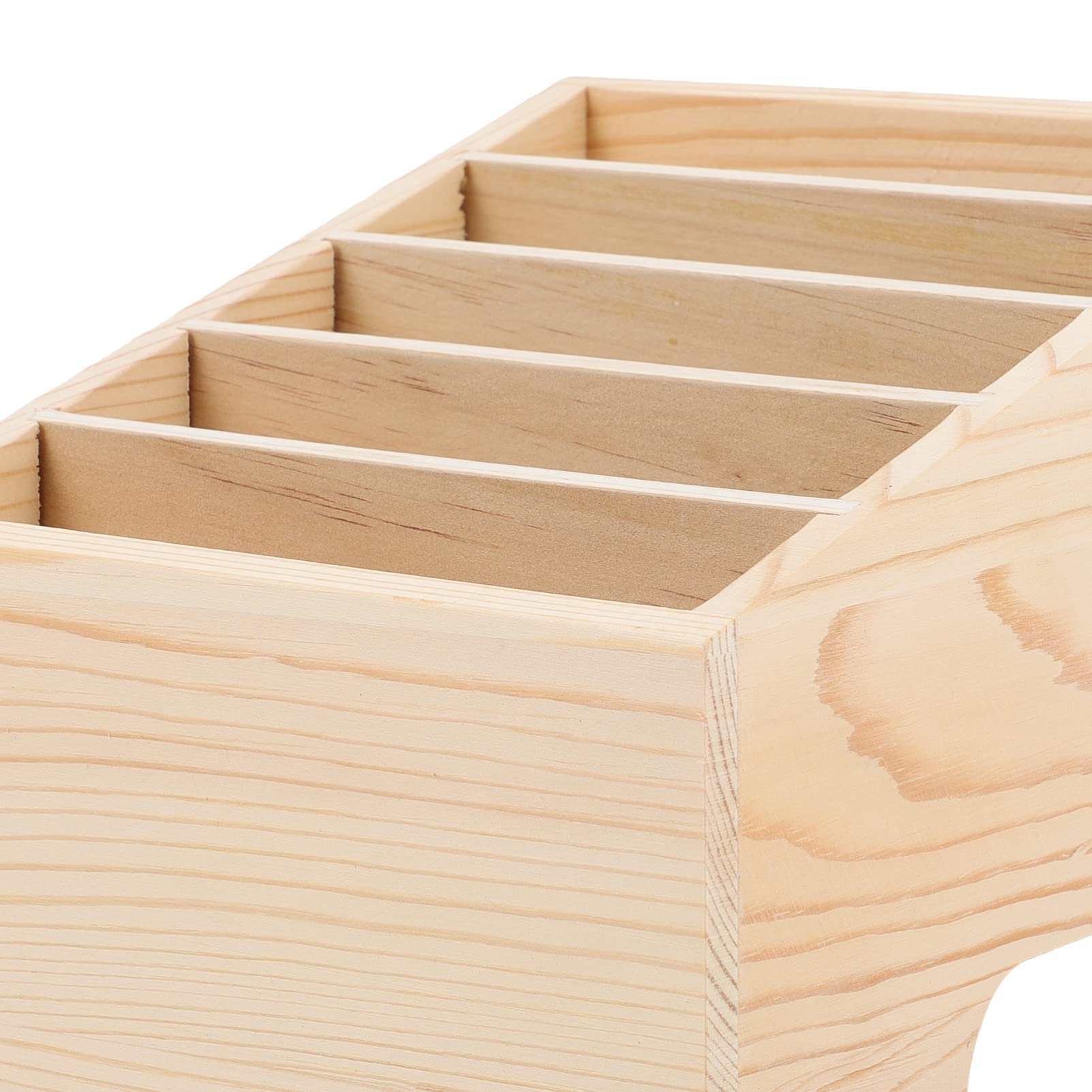Cabilock 5griglie Supporto per Smartphone in Legno Portaoggetti da Scrivania Compatto e Multifunzionale Organizzatore per Ufficio e Casa per Tenere in Ordine la Tua Postazione di Lavoro