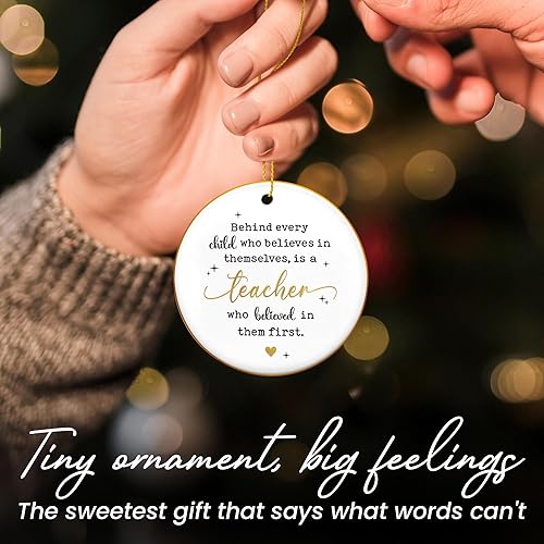 Vista 32 de OASSIE Regalos de agradecimiento de Navidad para empleados para compañeros de trabajo, adornos de Navidad de cerámica 2025 para decoraciones de Sé