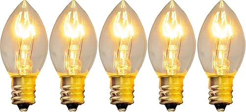 Miniatura 6 de Bombillas incandescentes transparentes transparentes, C7 E12, reemplazo constante, 7 vatios, caja de 25