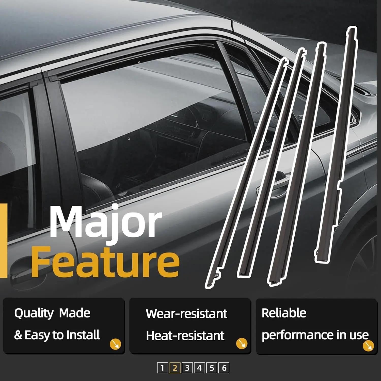 Striscia Tenuta Portiera 4 Pezzi Guarnizioni Finestrini Guarnizioni Finestrini Esterni Strisce Guarnizione Per Mazda 3 Per Mazda 6 2004-2012 Guarnizioni(6 2004-2012)