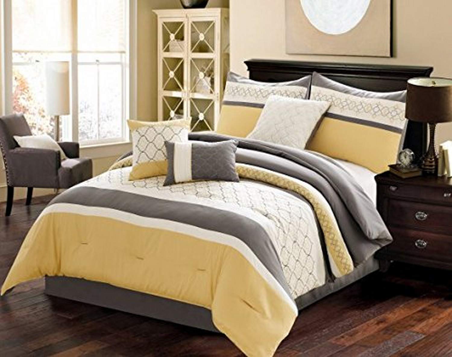 Riverbrook Home Comforter Set, Verdugo-Yellow/Grey, king