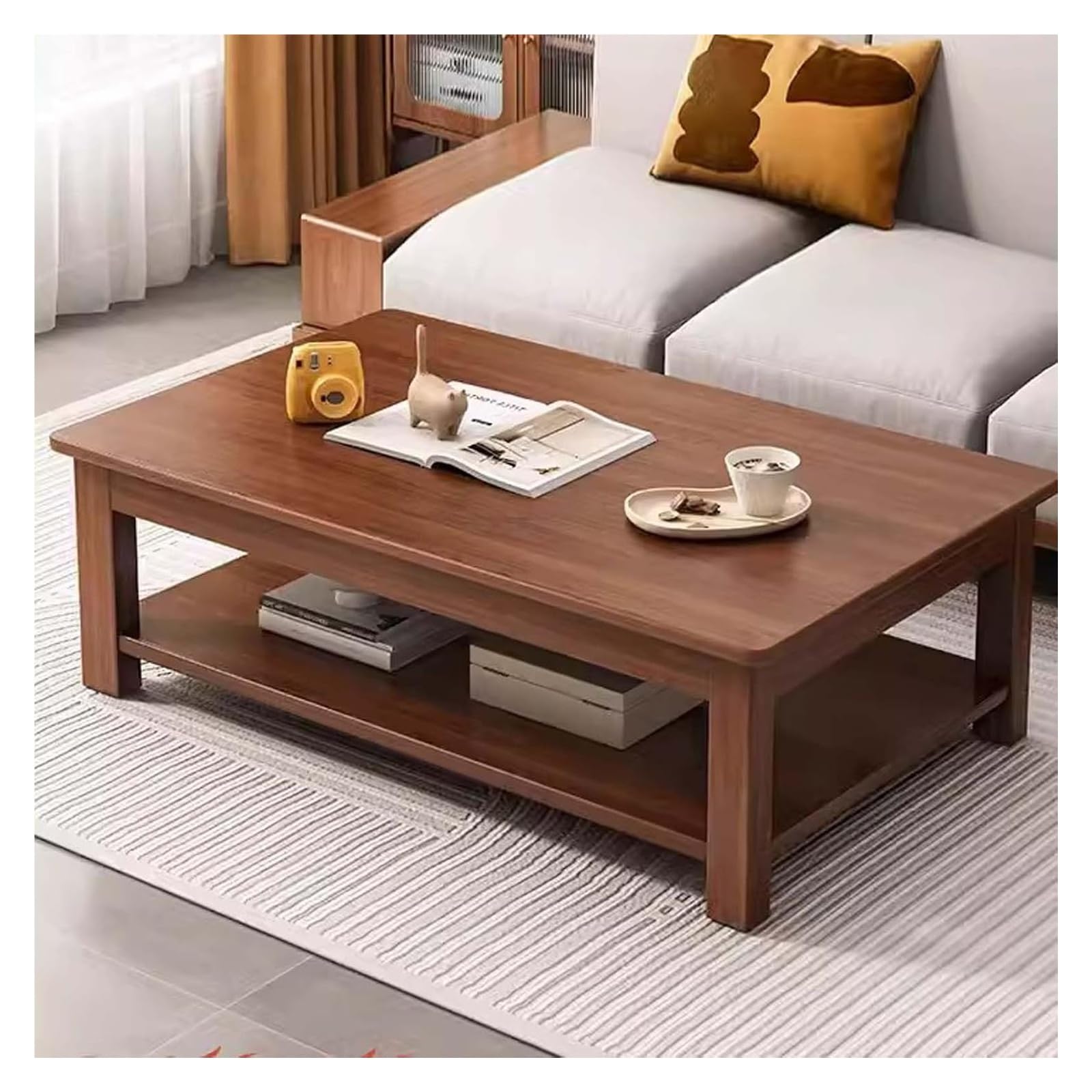 Table basse pour salon étroit qui libère l'espace au sol encombré