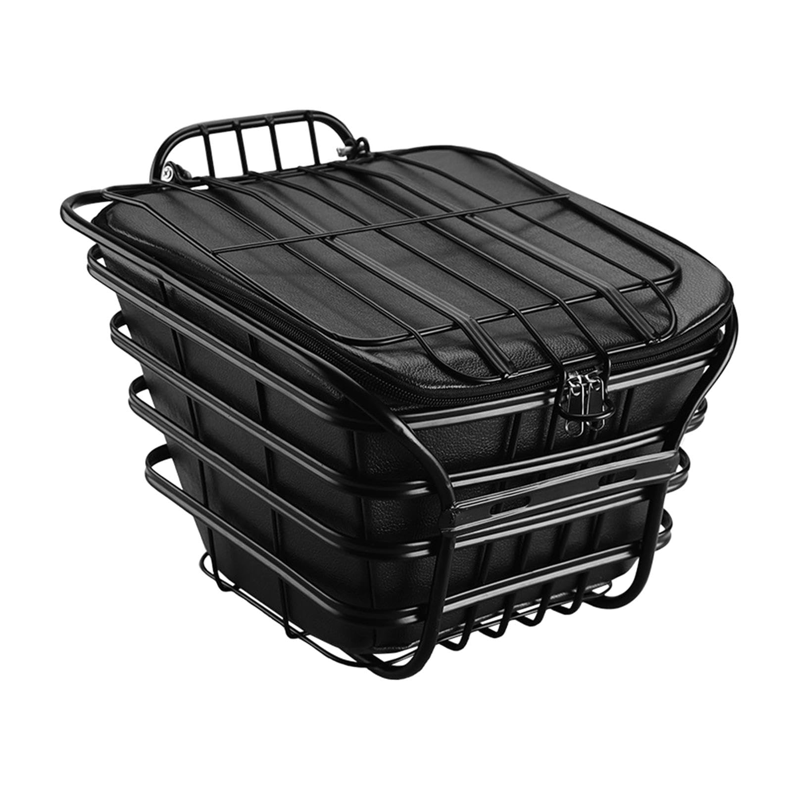 Panier De Vélo Réglable Harayaa – Corde Coton Et Cuir PU, Patchwork Coloré – S'installe Sur Guidon, Pour Route Et VTT