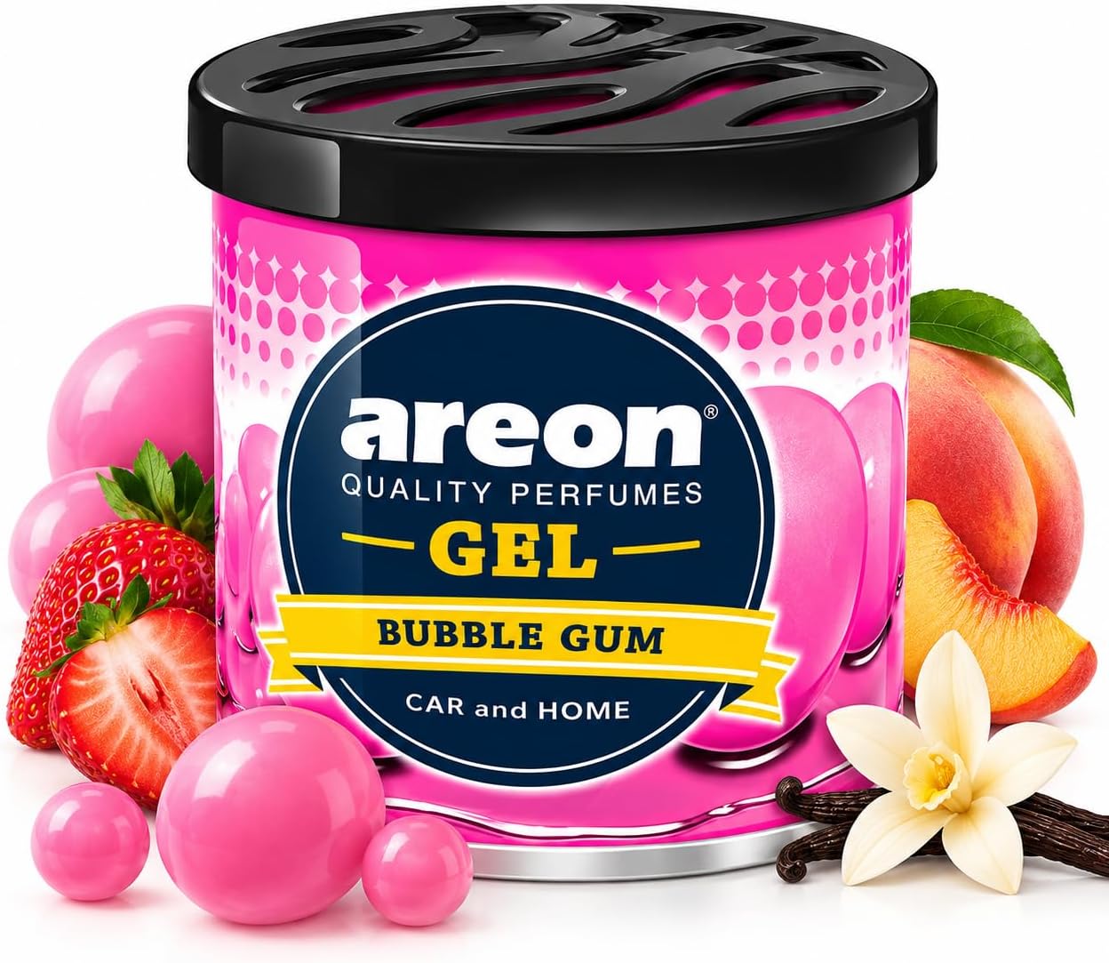 Areon GCK10 Bubble Gum Gel Air Freshener for Car(80g )
