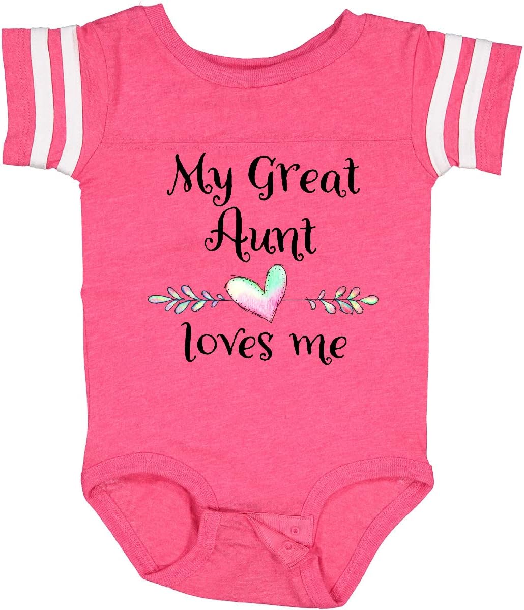 inktastic My Great Aunt Loves Me- Heart Baby Bodysuit