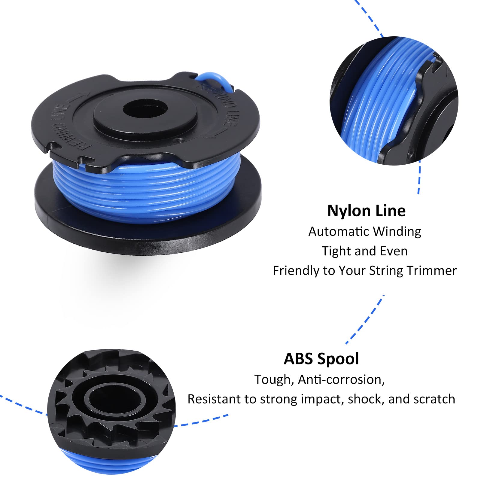 3411546A-6 Spool Cap Replacement Spool For Greenworks Weed Eater String ...