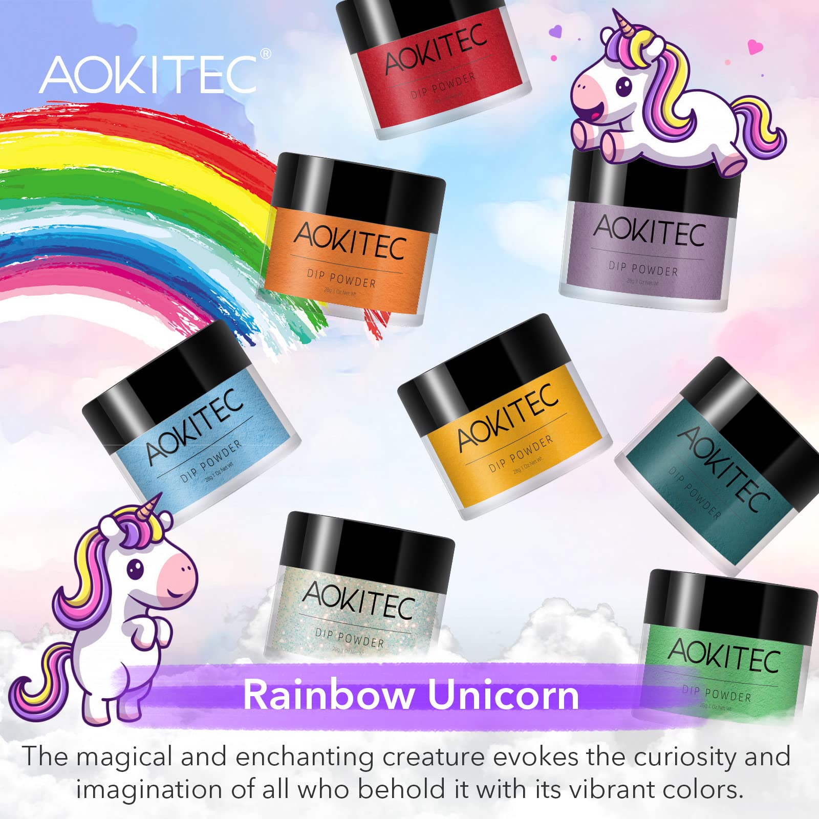 Aokitec 8 Colors Dip Powder Set - Image 2