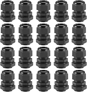 Tool parts NPT1/2 Cable Gland 8mm-14mm Wire Hole Waterproof Locknut Black 20pcs