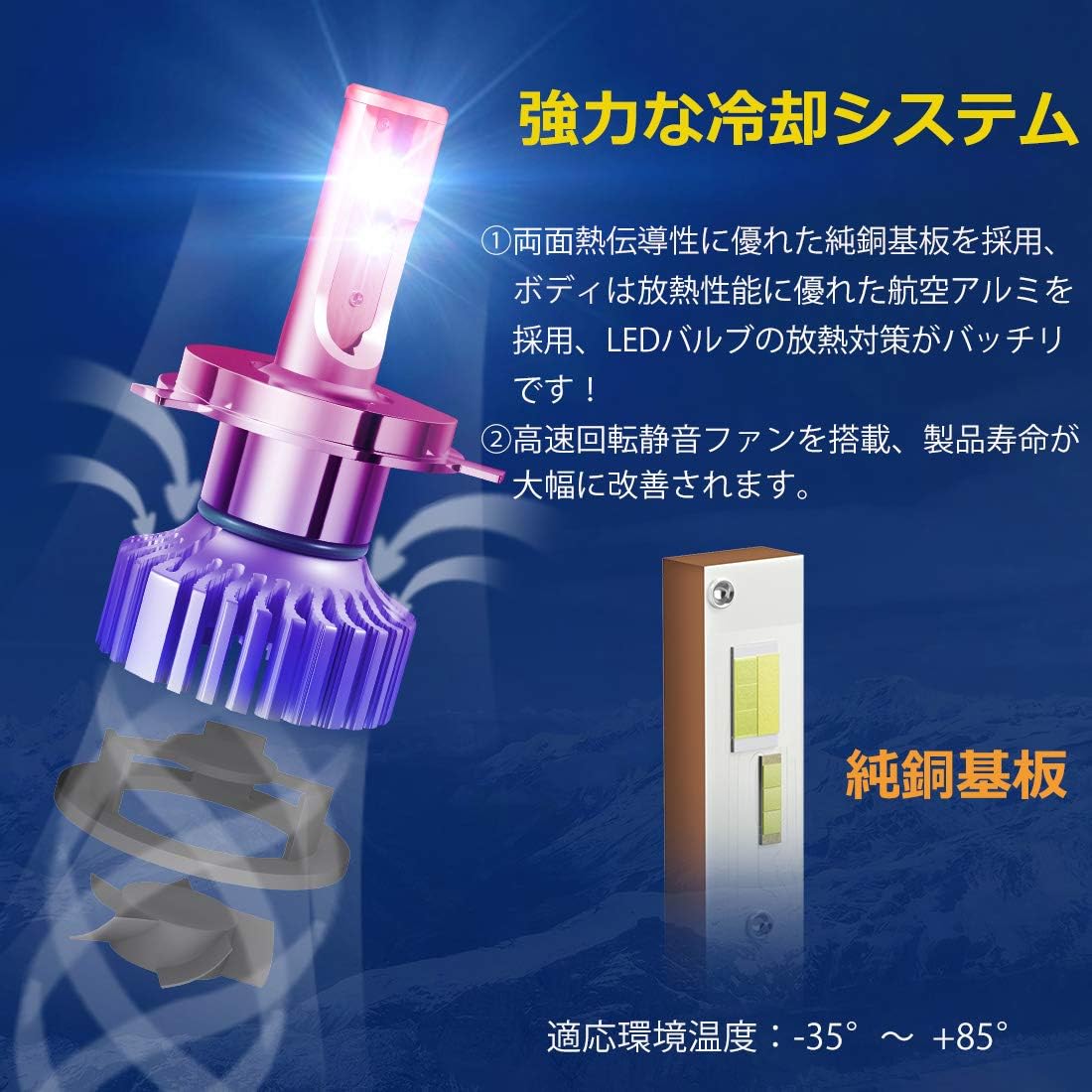 Amazon Ledヘッドライト H4 Hi Lo 3色温度切替 一体式 Poopee フォグランプ Dc12v車用 28w 両面発光 6000k 3000k イエロー ホワイト切替え 1年保証 フォグランプ 車 バイク