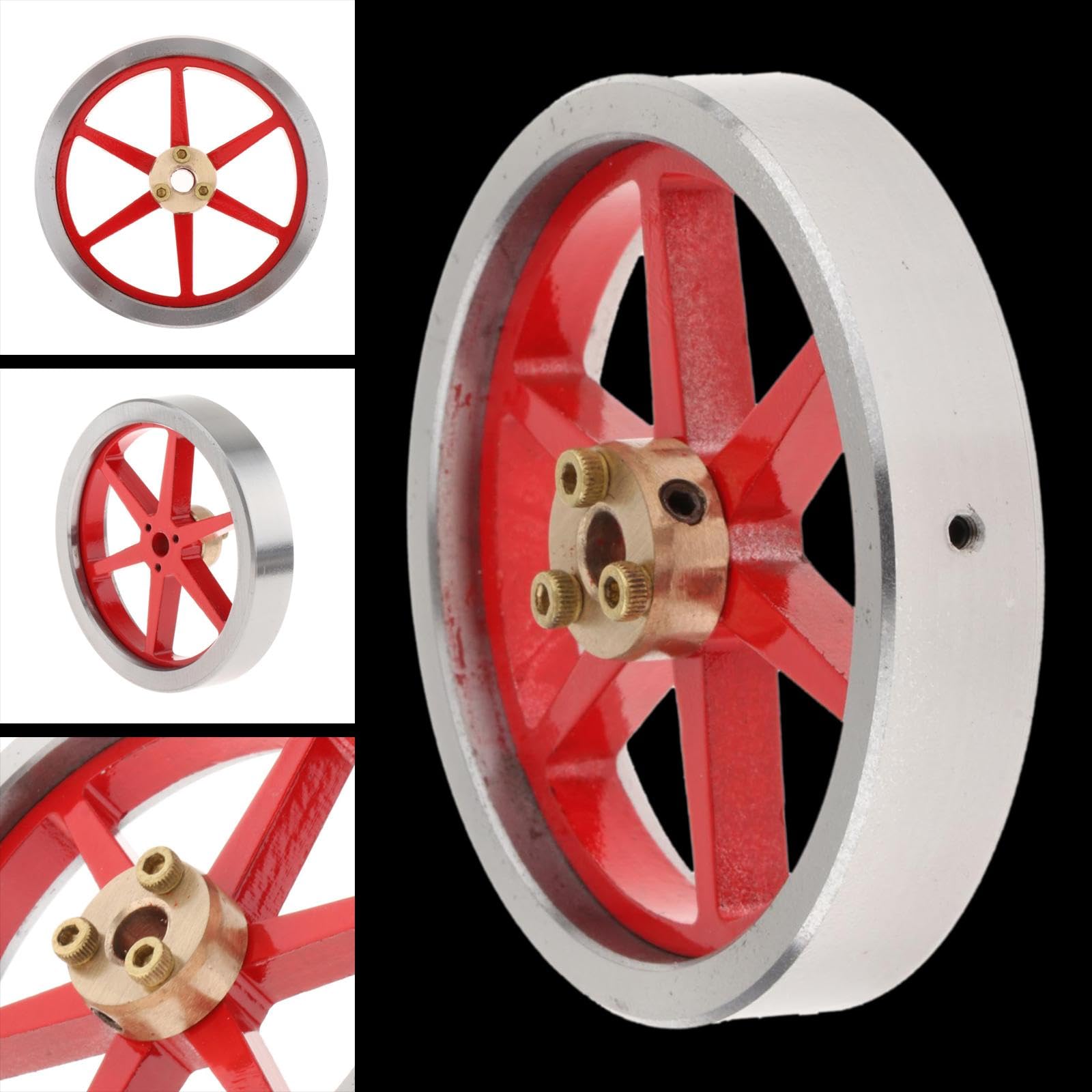 Sharplace Volante Inercial para Motores de Aire Caliente, Repuesto para Motor, Kits de Experimentos de Física de Metales, Volante para Generador de Energía Eléc