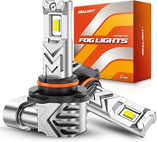 SEALIGHT H10 9145 LED Fog Light Bulbs, 800% Brightness 14,000 Lumens LED Fog Lights 6500K White, Strong Penetration 9140 H10 LED Fog Light Bulbs, Powersports Accessory Light Kits, Pack of 2