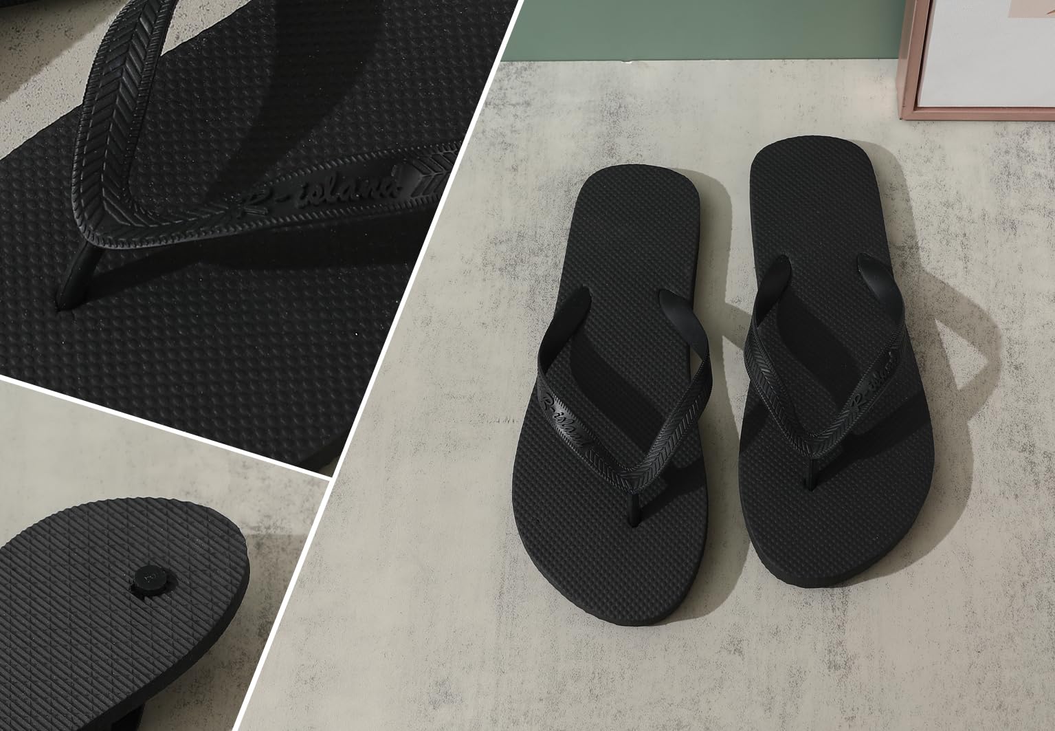 R-ISLAND Chanclas de hombre Impermeable para playa