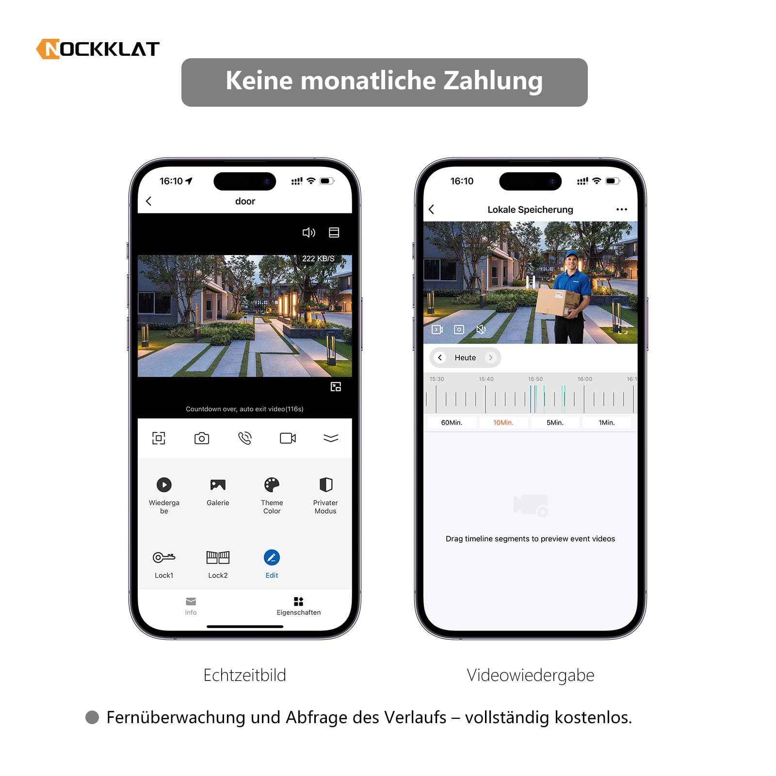WLAN 2 draht Video-türsprechanlage mit Kamera IP65, 1080p HD, 7 Zoll Touchscreen, Entriegelung familienhaus per App/Swip karte, Bewegungserkennung,Nachtvision, lokale Wetterinformationen