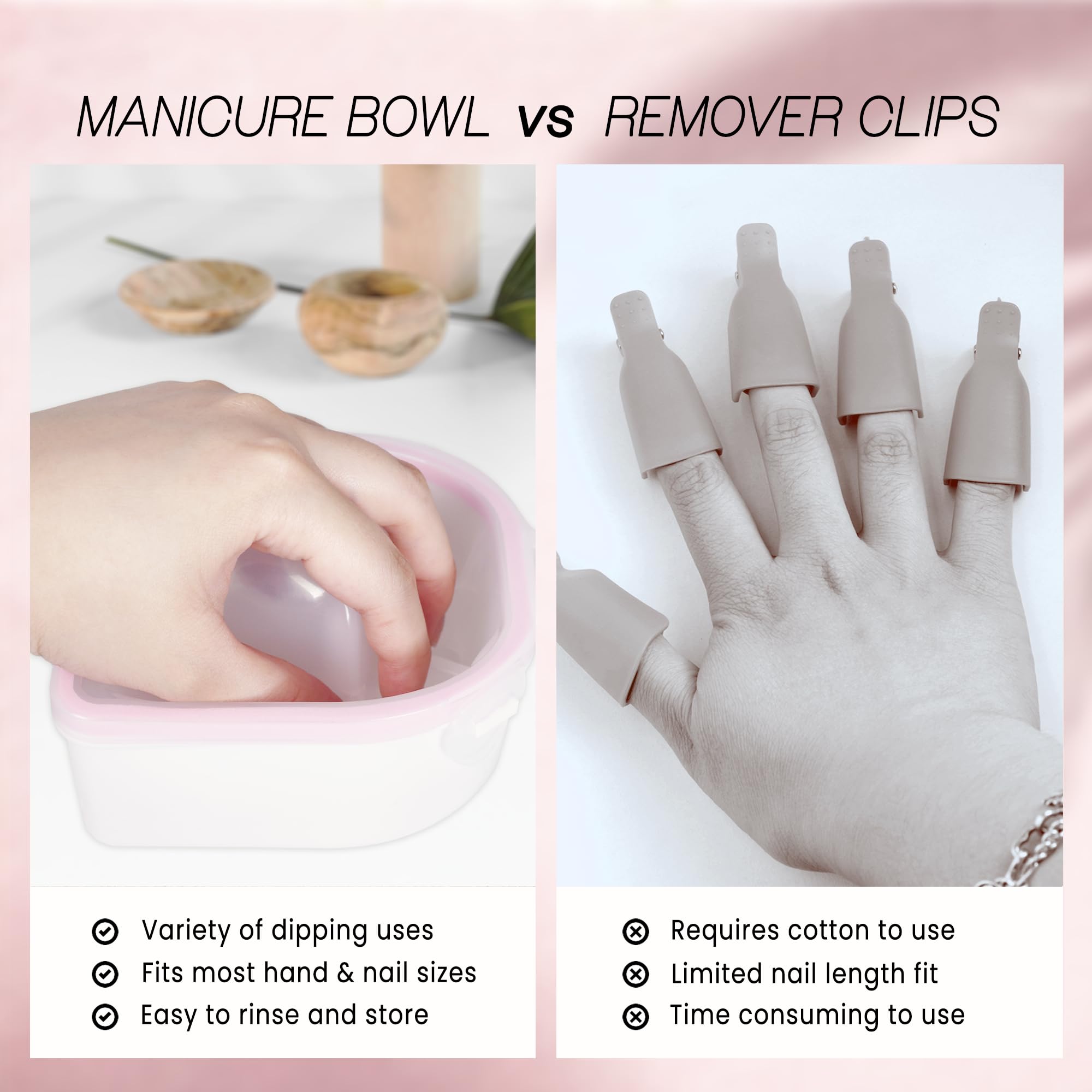 2013 newestseller Nail SPA Acetona Resistente Soak Off Agua Caliente Tazón Soak Herramienta Tratamiento Tazón Manicura de manicura 6