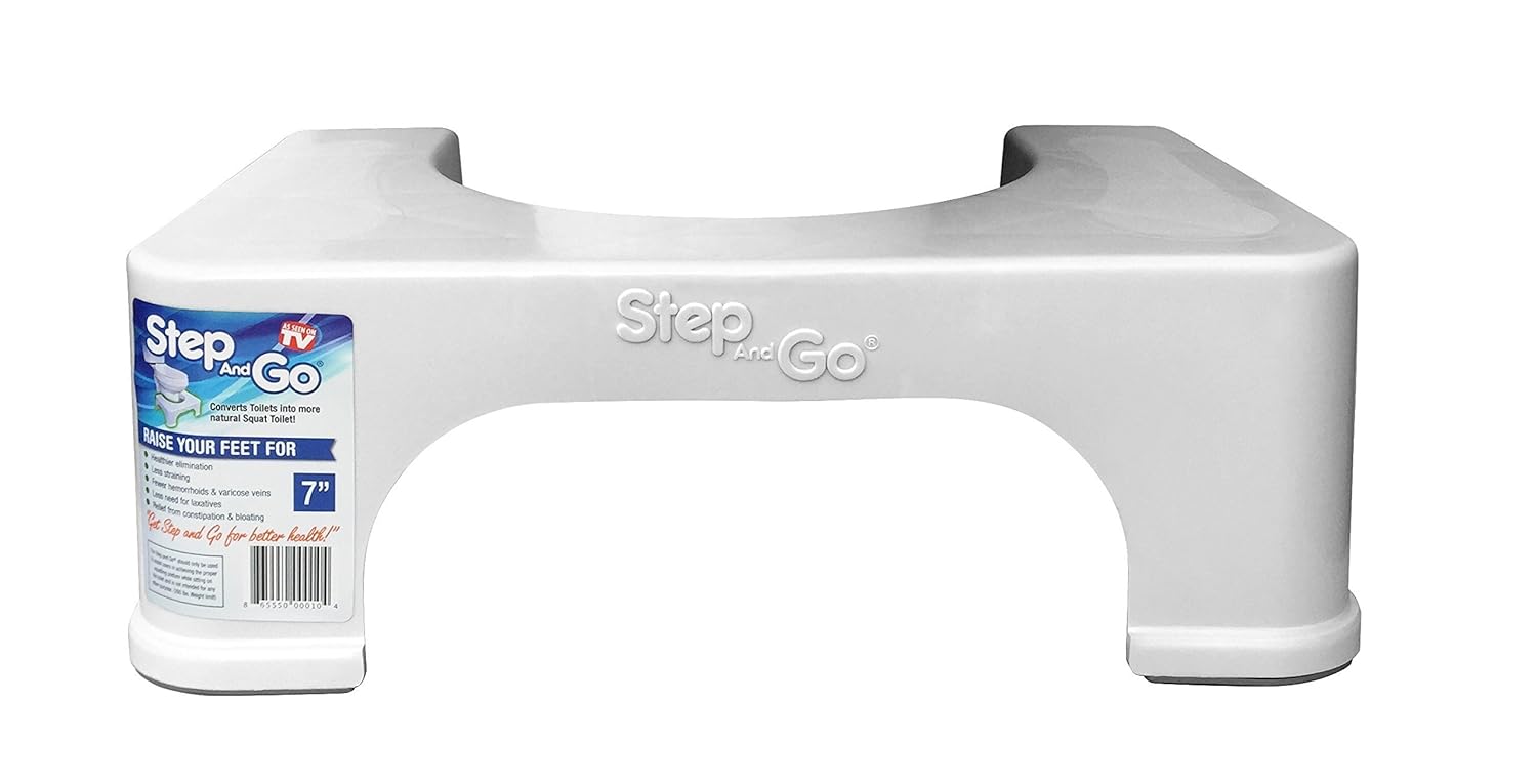 Step and Go Toilet Stool 7” New Proper Toilet Posture for