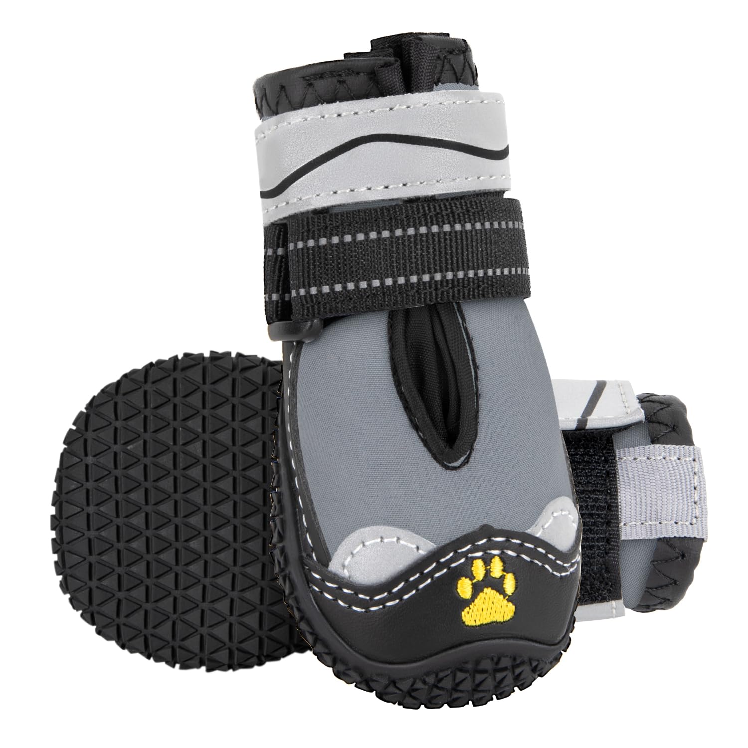 Eyein Hundeschuhe Pfotenschutz, atmungsaktiv Hundeschuhe mit Rutschfester Sohle und reflektierendem Klettverschluss für kleine, mittlere und große Hunde