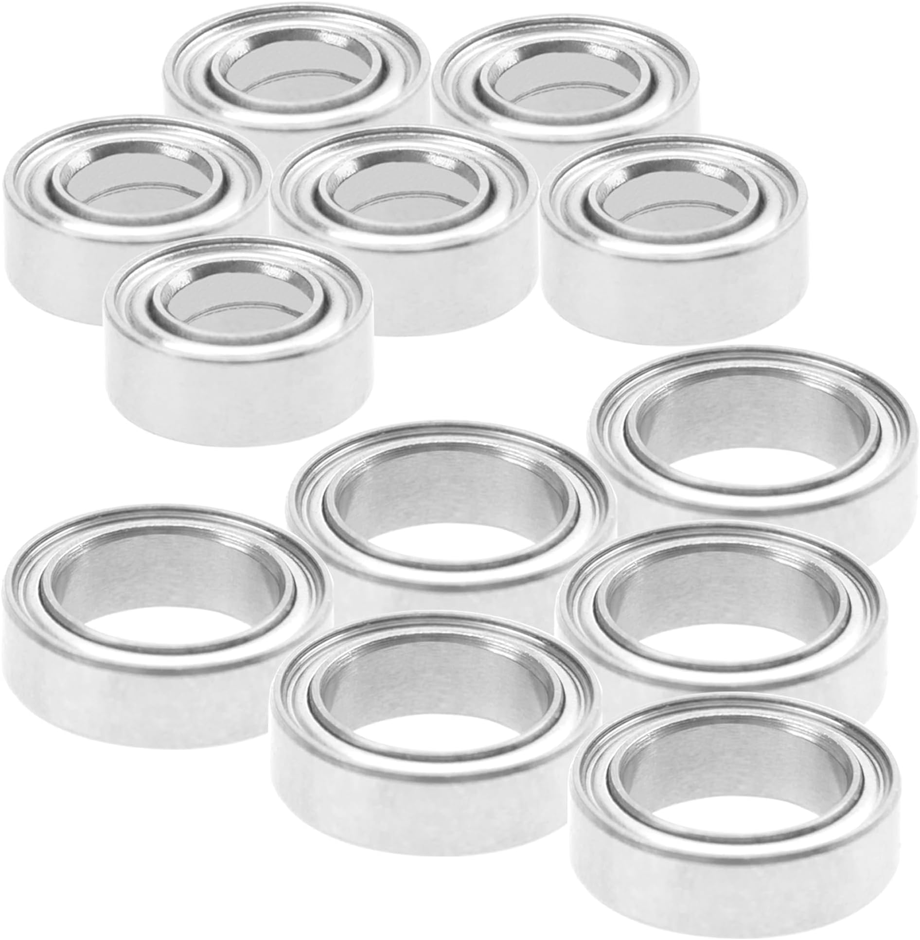 12PCS ShareGoo Ball Bearing Set 4x8x3mm 8x12x3.5mm Compatible with WLtoys 1/18 A949 A959 A969 A979 A959-B A969-B RC Car Upgrade Parts