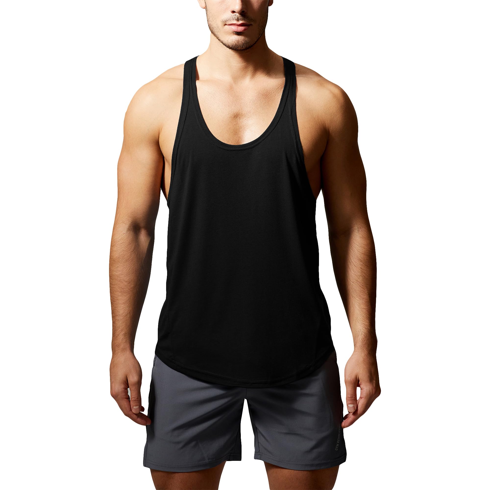 Gym Revolution Men's Workout Sleeveless Shirts Muscle Hooded Tank Gym Fitness Quick Dry Sleeveless Hoodies